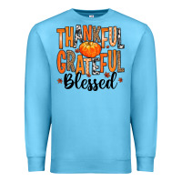 Ocean Blue Thankful Grateful Blessed Premium Sweatshirt - MaliasSmallBusiness
