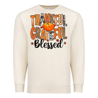 Sandshell Thankful Grateful Blessed Premium Sweatshirt - MaliasSmallBusiness
