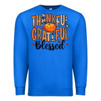 True Royal Thankful Grateful Blessed Premium Sweatshirt - MaliasSmallBusiness