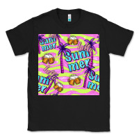 Black hello summer and beer seamless pattern Classic Tee - BundleAndBundleShop