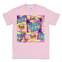 Bubblegum Pink hello summer and beer seamless pattern Classic Tee - BundleAndBundleShop