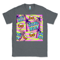 Charcoal Heather hello summer and beer seamless pattern Classic Tee - BundleAndBundleShop