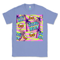 Colony Blue hello summer and beer seamless pattern Classic Tee - BundleAndBundleShop