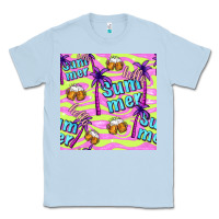 Dusty Blue hello summer and beer seamless pattern Classic Tee - BundleAndBundleShop
