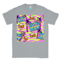 Heather Grey hello summer and beer seamless pattern Classic Tee - BundleAndBundleShop