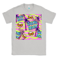 Moon Dust hello summer and beer seamless pattern Classic Tee - BundleAndBundleShop