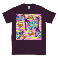 Plum hello summer and beer seamless pattern Classic Tee - BundleAndBundleShop