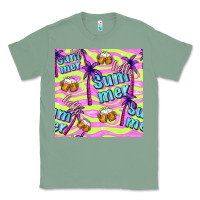 Sage hello summer and beer seamless pattern Classic Tee - BundleAndBundleShop