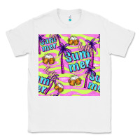 White hello summer and beer seamless pattern Classic Tee - BundleAndBundleShop