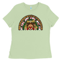 Matcha reindeer rainbow christmas Ladies Tee - AdoDesignShop