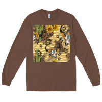Chestnut aztec bull skull Long Sleeve Tee - BundleAndBundleShop