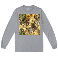 Heather Grey aztec bull skull Long Sleeve Tee - BundleAndBundleShop