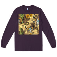 Plum aztec bull skull Long Sleeve Tee - BundleAndBundleShop