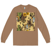 Toasted Coconut aztec bull skull Long Sleeve Tee - BundleAndBundleShop