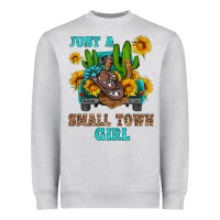 Heather Grey just a small town girl Heavyweight Sweatshirt - HRA Design Shop