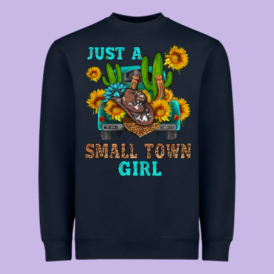 Just A Small Town Girl Heavyweight Sweatshirt Designed By Hra Design Shop