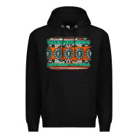 Black turquoise western background Premium Hoodie - Jasminsmagicworld