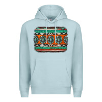 Blue Mist turquoise western background Premium Hoodie - Jasminsmagicworld