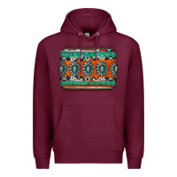 Burgundy turquoise western background Premium Hoodie - Jasminsmagicworld