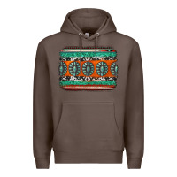 Coffee turquoise western background Premium Hoodie - Jasminsmagicworld