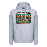 Heather Grey turquoise western background Premium Hoodie - Jasminsmagicworld