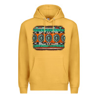 Mustard turquoise western background Premium Hoodie - Jasminsmagicworld