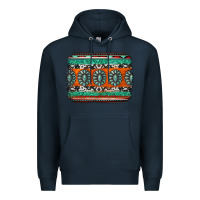Navy turquoise western background Premium Hoodie - Jasminsmagicworld