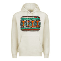 Oatmeal Heather turquoise western background Premium Hoodie - Jasminsmagicworld