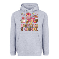 Heather Grey cafecito y chisme Heavyweight Hoodie - MaliasSmallBusiness