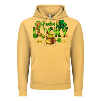Vintage Mustard feeling lucky Vintage Hoodie - FaDigitalArtStudio