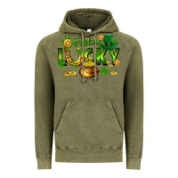 Vintage Olive feeling lucky Vintage Hoodie - FaDigitalArtStudio
