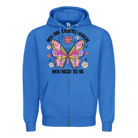 True Royal you are exactly where you need to be Zipper Hoodie - MaliasSmallBusiness