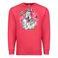 Cardinal boo jee pink christmas ghost Premium Sweatshirt - MaliasSmallBusiness