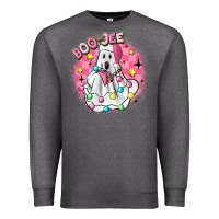 Charcoal Heather boo jee pink christmas ghost Premium Sweatshirt - MaliasSmallBusiness