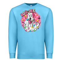 Ocean Blue boo jee pink christmas ghost Premium Sweatshirt - MaliasSmallBusiness