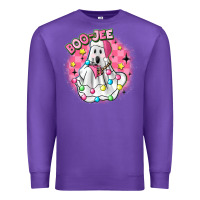 Purple boo jee pink christmas ghost Premium Sweatshirt - MaliasSmallBusiness