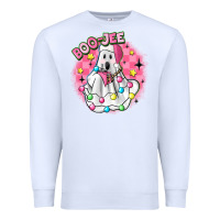 White boo jee pink christmas ghost Premium Sweatshirt - MaliasSmallBusiness