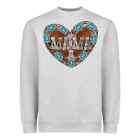 Mama Heart Cowhide Heavyweight Sweatshirt | Teevron