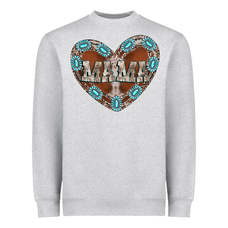 Mama Heart Cowhide Heavyweight Sweatshirt by CowhideDigitalArt | Teevron