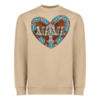 Mushroom mama heart cowhide Heavyweight Sweatshirt - CowhideDigitalArt