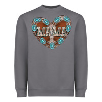 Storm mama heart cowhide Heavyweight Sweatshirt - CowhideDigitalArt