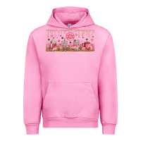 Fuchsia Pink Cafecito y Chisme Urban Hoodie - TumblerDesignByShophia