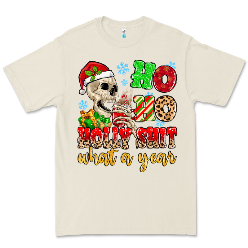 Ho Ho Holy Shit What A Year Premium Tee by MaliasSmallBusiness | Teevron
