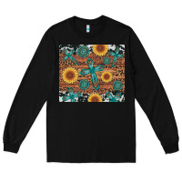 Black cross gemstone and sunflower Long Sleeve Tee - Artiststas