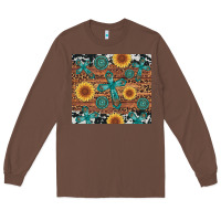 Chestnut cross gemstone and sunflower Long Sleeve Tee - Artiststas