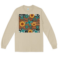 Mushroom cross gemstone and sunflower Long Sleeve Tee - Artiststas