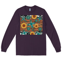 Plum cross gemstone and sunflower Long Sleeve Tee - Artiststas