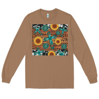 Toasted Coconut cross gemstone and sunflower Long Sleeve Tee - Artiststas