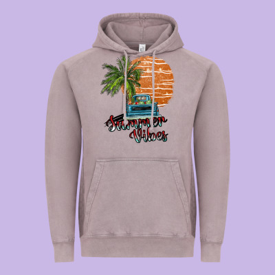 Summer Vibes Vintage Hoodie Designed By Sublimationcraftshop