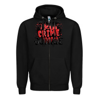Black true crime junkie Zipper Hoodie - MaliasSmallBusiness